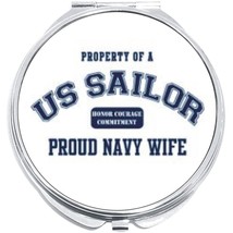 Proud Navy Wife Compact with Mirrors - Perfect for your Pocket or Purse - $11.76
