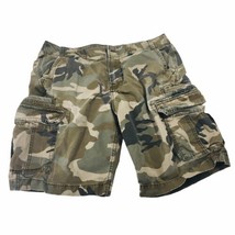 Y2k Bullhead Camo Shorts Mens 32 Skinny Camouflage Cargo Pockets Militar... - £18.63 GBP