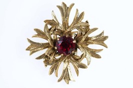 Vintage Gold tone Benedikt New York Costume Jewelry Rhinestone brooch - £69.01 GBP