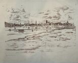 Lithography by Hermann Struck, View of Kovno, 1916, Jewish artist - $399.00