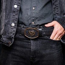 Arkansas Belt Genuine Snake Skin Western Dressy Casual Black image 9