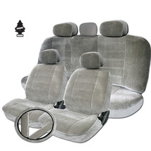 For VW Auto Car Truck Seat Proctor Covers Full Set Front Rear Grey Velour - $49.08