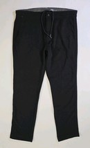 GAP Mens Black Lounge Pants 32x32 Straight Leg Pockets Heather Knit True... - $22.37