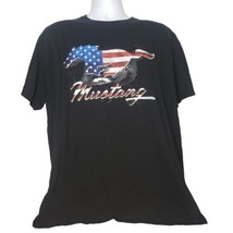 FORD MUSTANG Running Horse Black T Shirt Size 2XL - $24.75