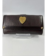 Authentic Gucci GG Dark Brown Long Wallet 208566 - $4,680.20 MXN