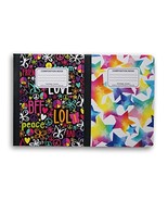 Trendy Patterned Wide Ruled 100 Sheets Composition Notebooks - (Pack of ... - $11.88