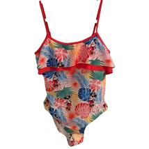 Disney Minnie Mouse Tropical Print One-Piece Swimsuit With Ruffle Detail... - $28.80