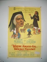 WHERE ANGELS GO TROUBLE FOLLOWS-1S POSTER-ROSALIND RUSS VG - £37.68 GBP