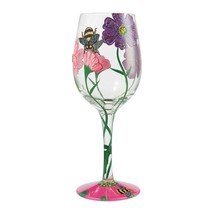 Lolita Wine Glass My Drinking Garden 15 oz 9" High Gift Boxed #6006288 Floral - $39.10