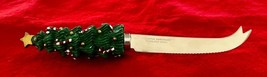 SS Boston Warehouse Christmas Tree Cheese Knife 7.5&quot; Serrated Edge w Points - $114.40 MXN