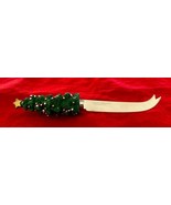 SS Boston Warehouse Christmas Tree Cheese Knife 7.5&quot; Serrated Edge w Points - €5,06 EUR
