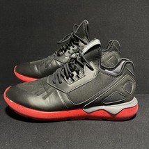 Adidas Tubular Runner Black Tomato Red AQ8387 Size 10.5 Pre Owned - $17.99