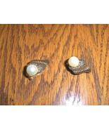 Marvella Faux Pearl and Marcasite Clip Earrings - £19.64 GBP