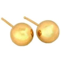 Two 14K Gold Ball Stud Earrings 7mm Piercing Jewery - £25.35 GBP