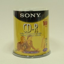Sony CD-R 700MB Storage Media Discs 80 min Pack of 100 Blank CDs Factory Sealed - $27.39
