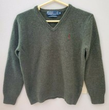 Mens Sweater Size M Polo By Ralph Lauren 100% Lams Wool  Green, Sueter s... - £13.62 GBP