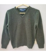 Mens Sweater Size M Polo By Ralph Lauren 100% Lams Wool  Green, Sueter s... - £13.20 GBP