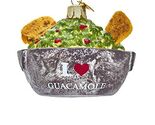 Noble Gems I Love Guacamole Bowl Glass Christmas Ornament NB1446 - $20.98