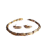 XO Diamond Tennis Bracelet &amp; Earring Set 14K White &amp; Yellow Gold - £970.32 GBP