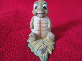 Homco 1980 Baby Turtle and Caterpillar Figurine, Vintage Turtle Figurine - $30.00