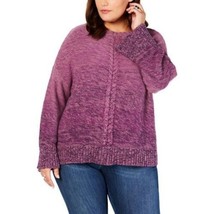 Style &amp; Co Plus Size Braided-Trim Marled Sweater, Various Sizes - £16.47 GBP