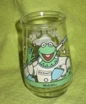 Welch's Jelly Jar Glass - Muppets in Space "Kermit in Command"-1998 - $9.00