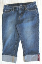 Columbia Women&#39;s Blue Denim Cropped Cuffed Jean ~8~ 0107 AL 8420 - £11.03 GBP