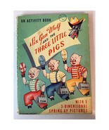 Six Gun Wolf and the Threee Little Pigs Activity Book 3 Dimensional Vint... - $18.00