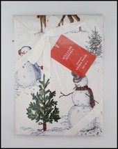 NEW Williams Sonoma Set of 2 Snowman Towels 30&quot; x 20&quot; - £28.14 GBP