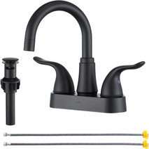 Kpw 2- Or 3-Hole Matte Black Centerset 4-Inch Bathroom Sink Faucet With ... - £24.96 GBP