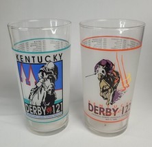 Vintage Kentucky Derby Souvenir Churchill Downs Mint Julep Glasses 1995 &amp; 1996 - £17.98 GBP