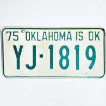 1975 United States Oklahoma Oklahoma County Passenger License Plate YJ-1819 - $18.80