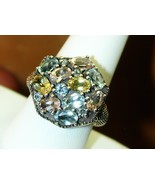 Hilary Joy Sterling Ring 11 Pastel Gemstones NEW Size 10 - $1,710.42 MXN