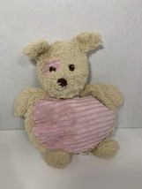 Kellytoy mini pillow plush pink tan puppy dog ribbed tummy baby toy lovey Q042 - £11.81 GBP