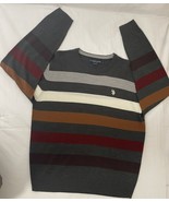 U.S. Polo Assn.   L Red/Gray/White/Red Orange - Pullover Sweater NEW - $19.80