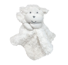 Baby Essentials White Teddy Bear Swirl Rose Security Blanket Plush Lovey Soft - £35.24 GBP