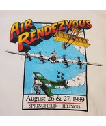 Vintage 1987 Air Rendezvous Plane Aircraft Aviation Shirt Sz L Single St... - $57.95