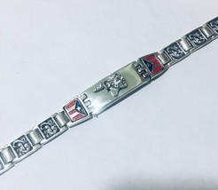 Artisan made Taino Warrior mens ID bracelet       Sterling Silver,Lge. - £159.05 GBP