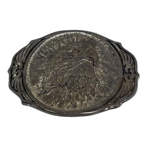 Vintage Solid Brass Eagle Head Belt Buckle Patriotic Award Design Medals... - £24.81 GBP