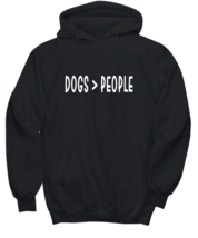 Dog Hoodie Dogs Greater Than People Black-H  - £27.69 GBP