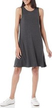 Amazon Essentials Women&#39;s S Scoop Neck Swing Knit Dark Heather Gray Dress - £11.00 GBP
