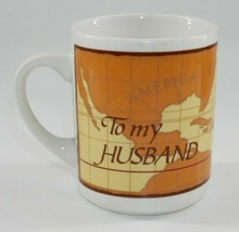 Vintage Abbey Press Husband Coffee Mug Globe - £6.28 GBP