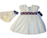 NWT Chaps Dress + Bloomers Set Velour Diapercover 18 Month MRSP$40 cream... - $23.74