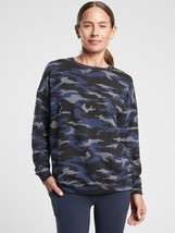 Athleta Balance Pullover Athleisure Sweatshirt Camo Lux Blue Black Size Med - £23.35 GBP