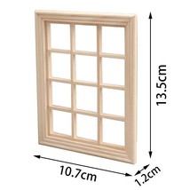 AirAds Dollhouse DIY 1:12 scale miniature window Frame 12-Panel Unfinished Wood - £6.03 GBP