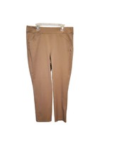 Chico&#39;s 1(8) Travelers Pull-On Tan Skinny Pants Stretch Crop Pants - $27.99