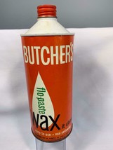 Vintage Butcher&#39;s Cone Top Can Flo-Paste Floor Wax Boston MA - £11.06 GBP