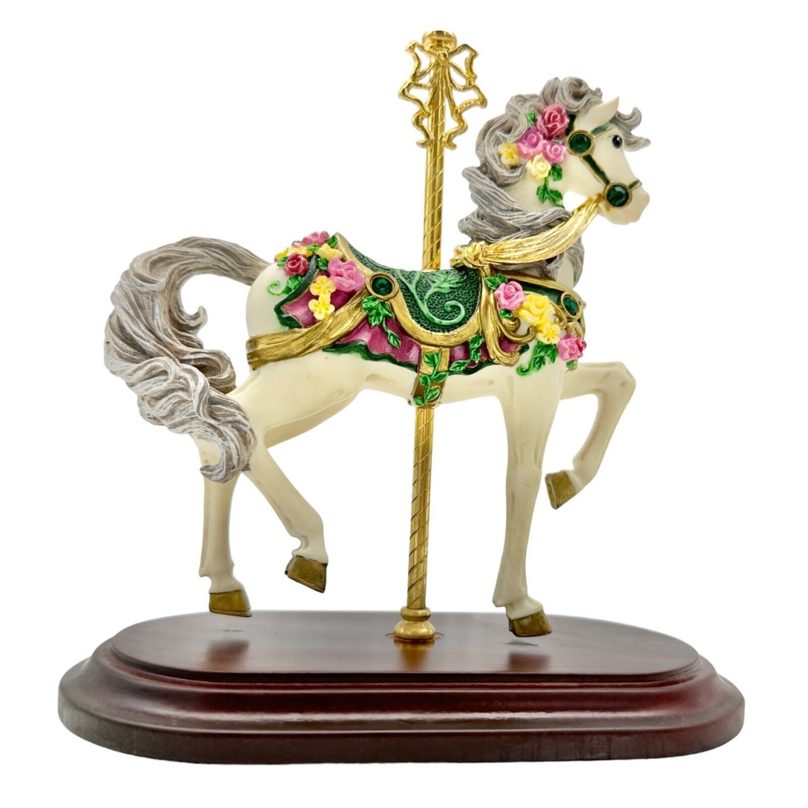 The Hamilton Collection Emerald Stander the Jeweled Carousel Horse Sculpture - $38.61