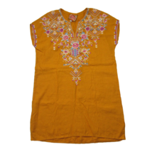 NWT Johnny Was Nyrjan Linen Easy Tunic in Curry Floral Embroidered Dress M $260 - £121.79 GBP