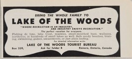 1954 Print Ad Fishing Lake of the Woods Tourist Bureau Kenora,Ontario Canada - £7.17 GBP